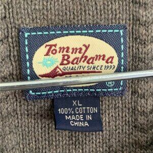 Men’s XL 100% Cotton Tommy Bahama Grey Grandpa‎  Pullover Sweater Vest